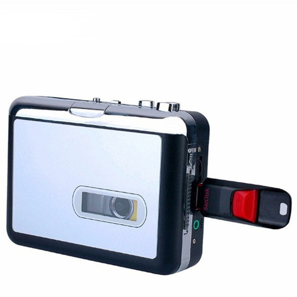 Convertisseur de cassette vers USB, lecteur de musique portable et appareil d’enregistrement avec casque, audio stéréo 128 Kbit/s | Sansoti