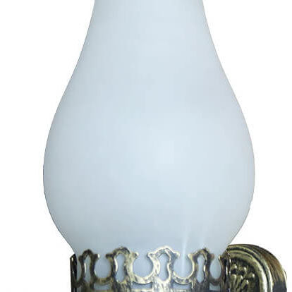 Applique Murale Style Pétrole Verre Bronze Métal 42cm Hall Salon Chambre Rétro Vintage Lampe à Huile E26 Lampe d'Ambiance | Restfield
