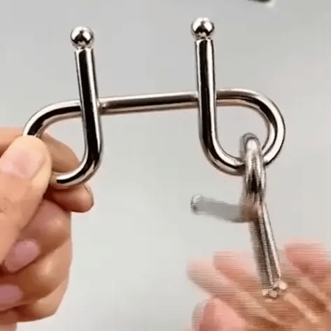 Metalen Hersenbrekers Puzzelset – Denkuitdaging Geschenkset voor Logisch Redeneren | Sansoti