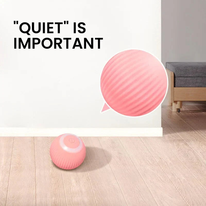 Jouet interactif pour chat avec capteur intelligent, plume, balle roulante automatique, 2 modes, silencieux et rechargeable par USB | Sansoti