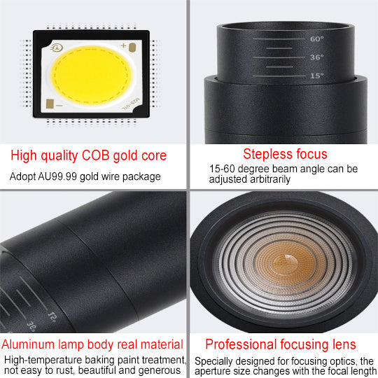 Schienenbeleuchtung LED Aluminium Schwarz Weiß 3-5 Spots Wohnzimmer Küche Flur Deckenstrahler Schienenstrahler Eingebettete LED Dimmbar | Restfield