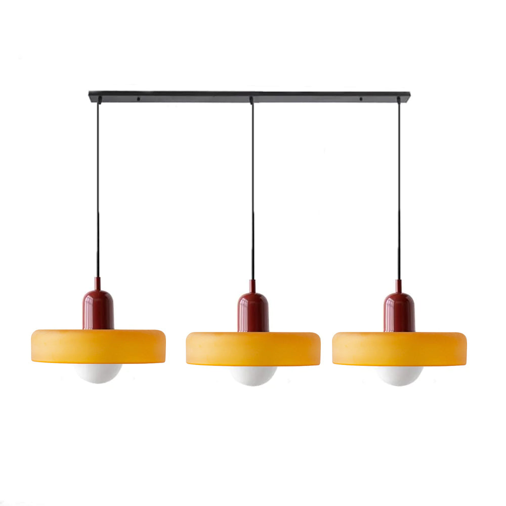 Luccon Triple Hanglamp Glas G9 Retro Kleuren Eettafel Woonkamer Design Verlichting Meerlamp | Sansoti