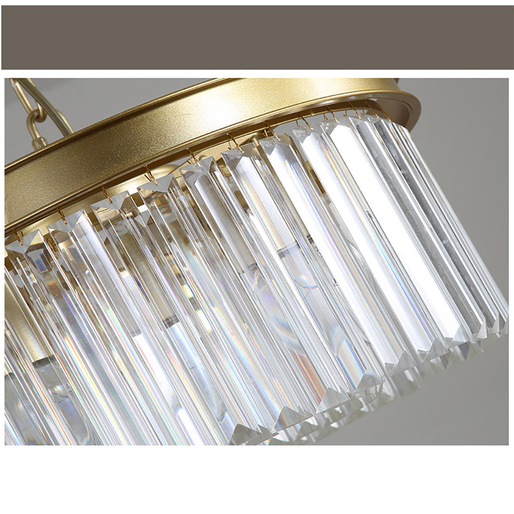 Deckenleuchte Kristall 40 cm Gold 4x E14 Wohnzimmer Flur Schlafzimmer Luxus Deckenbeleuchtung Moderne Kristalllampe | Restfield
