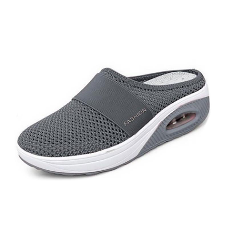 Orthopedische Pantoffels met Luchtkussen Ergonomische Instapschoenen Diabetesvoeten Ademend Mesh Extra Zacht Voetondersteuning Antislip Zool Dames Heren Indoor Outdoor Comfortschoenen | Sansoti