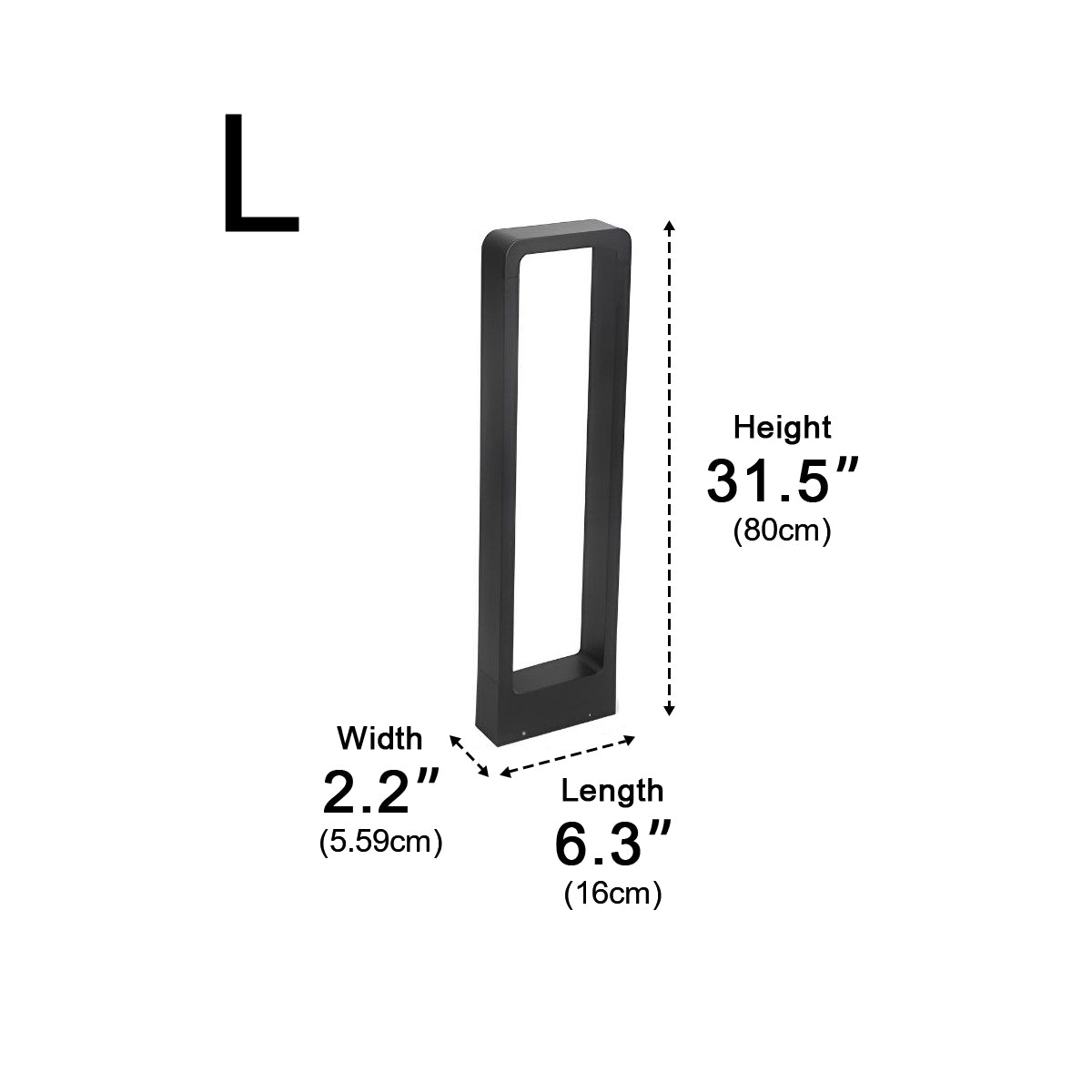 Sockellampe LED 10W Schwarz Aluminium Garten Einfahrt Weg IP65 Stehende Außenlampe Rechteck Warmweiß 3000K Rasenlampe Gartenbeleuchtung | Restfield