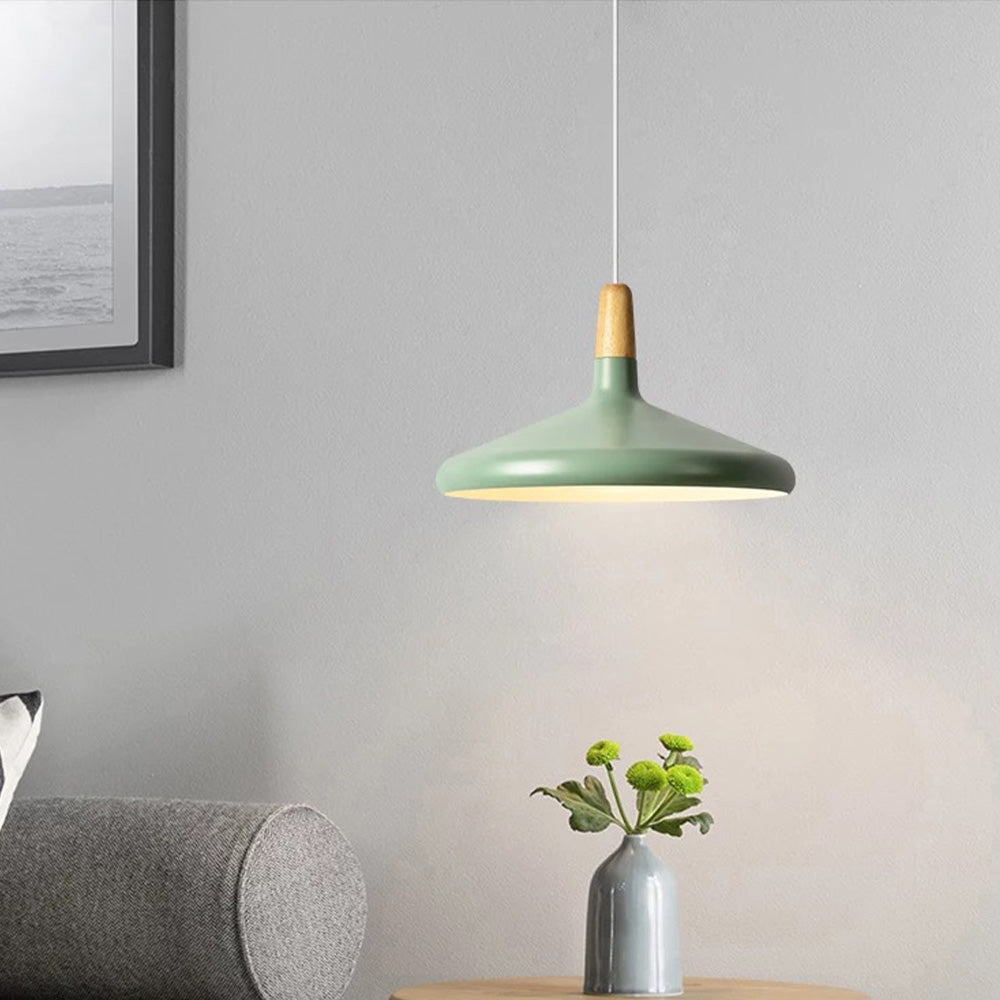 Hanglamp Scandinavisch Aluminium Hout Wit E27 Eettafel Woonkamer Minimalistisch Design Verlichting Keukeneiland | Sansoti