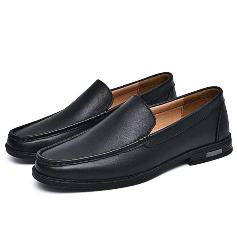 Herenslipper Italiaans Echt Leder Zwart Bruin Grijs Blauw Loafer 39-46 Klassiek Comfort Zakelijk Vrijetijd Tijdloos | Sansoti