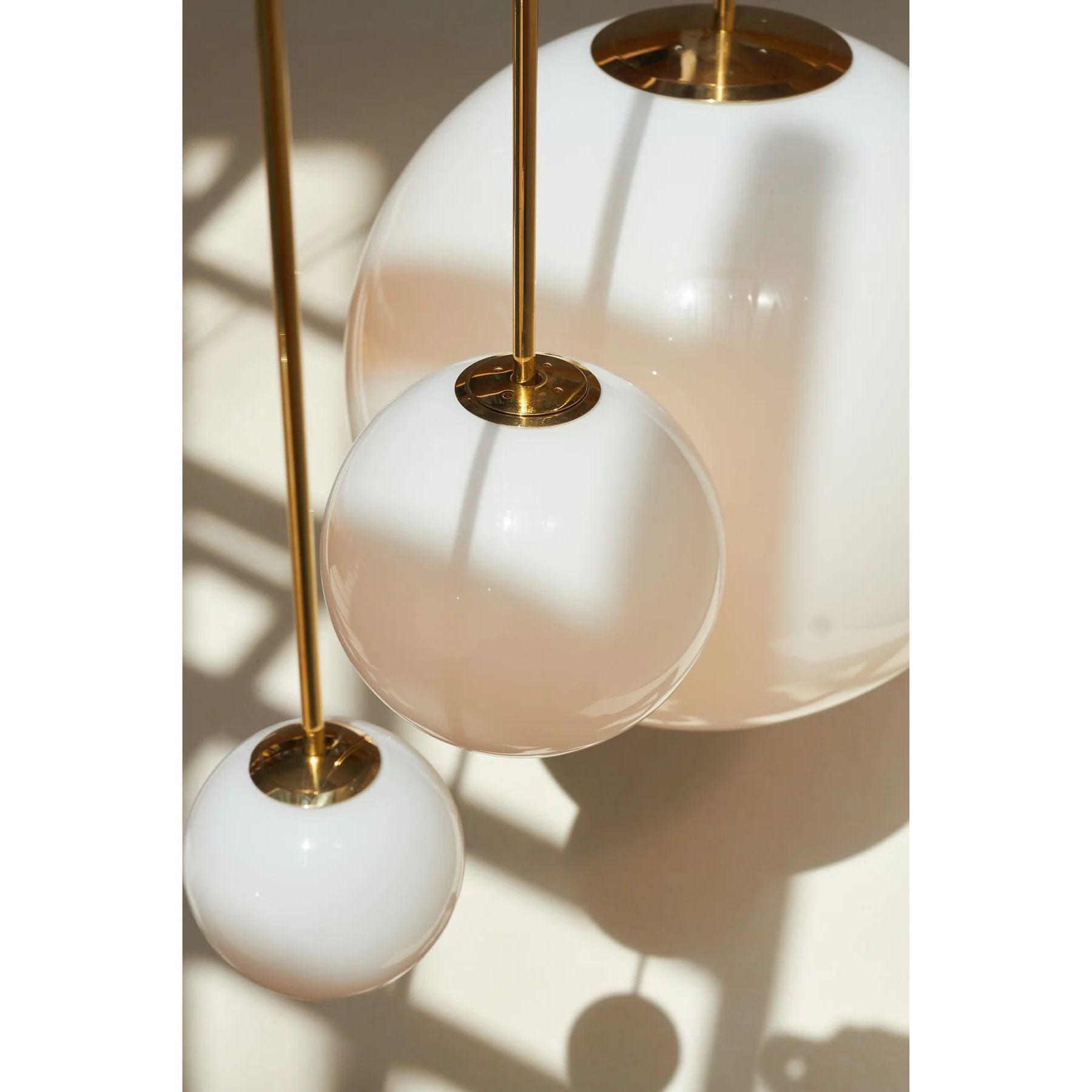 Hängelampe Messing Milchglas Decke Minimalistisch Modern Skandinavisch Flur Esstisch Nachttisch | Restfield