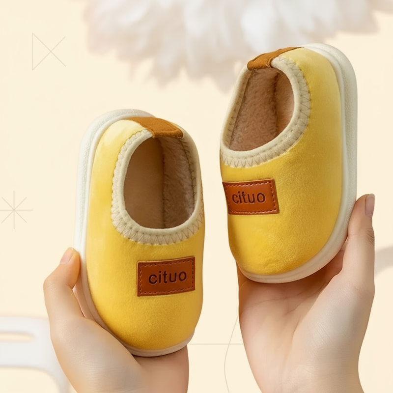 Pantoufles d’hiver douces pour enfants avec semelle antidérapante, doublure chaude, confort, chaussures d’intérieur pour tout-petits et enfants d’âge préscolaire | Sansoti