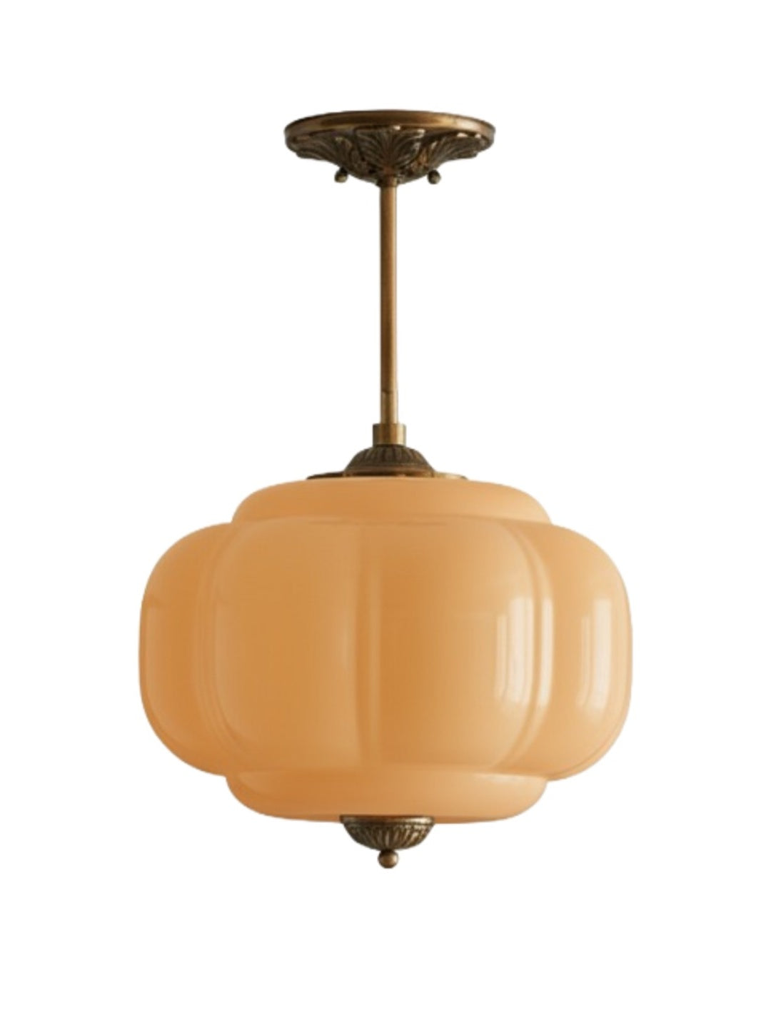Vintage Melkglas Plafondlamp Geschulpt Rand Wit Roze Groen Blauw Helder Mat Glas Semi-Flush Hanglamp Messing Zwart Finish | Sansoti