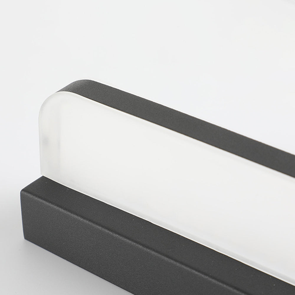 Rectangular LED Mirror Lamp Wall Light Bathroom Bedroom Stainless Steel Modern Waterproof Design Home Decor | Sansoti