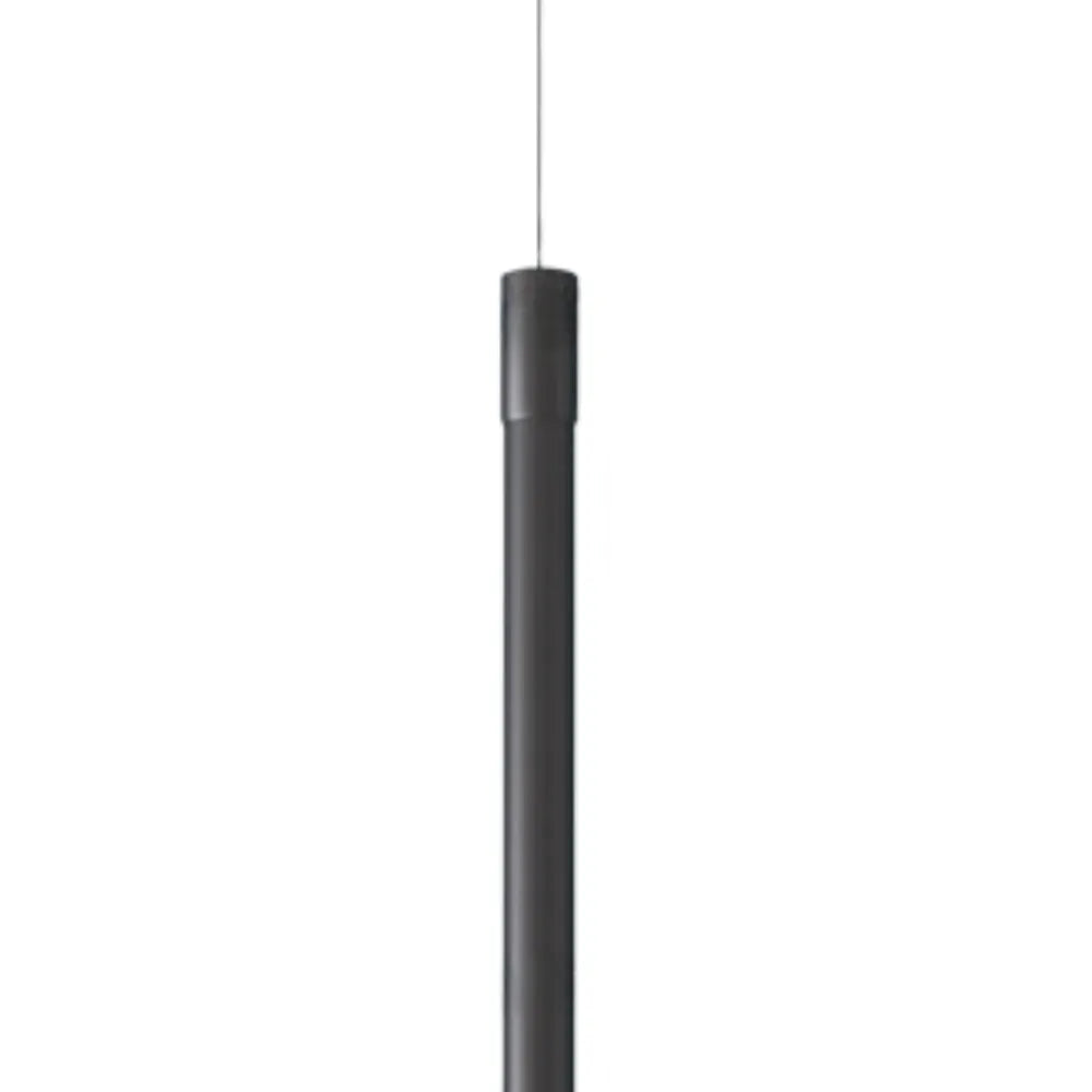 Suspension minimaliste linéaire, lampe de chevet en métal noir à lumière chaude pour chambre, cuisine et salon | Sansoti
