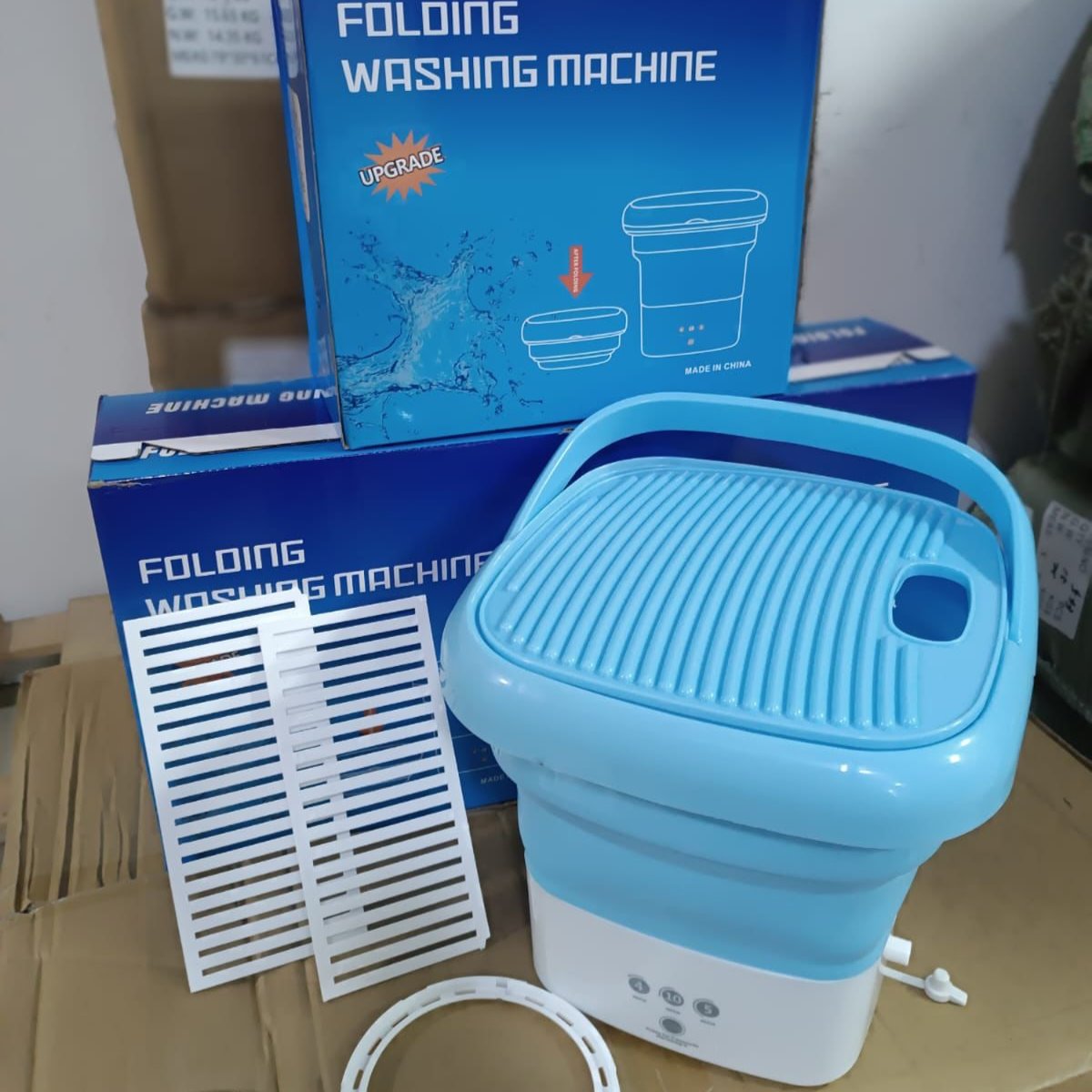Foldable Mini Washing Machine 3L Compact Portable Washer for Camping and Travel with 3 Wash Programs | Sansoti