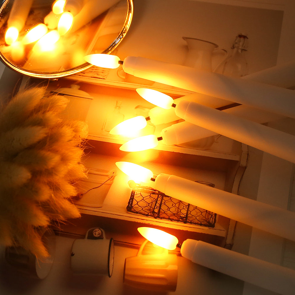 LED Kaars Staand Kunststof 27,5 cm Dimbaar Afstandsbediening Timer Vlamloze Sfeerverlichting Kroonluchter Tafel Decoratie Batterij | Sansoti