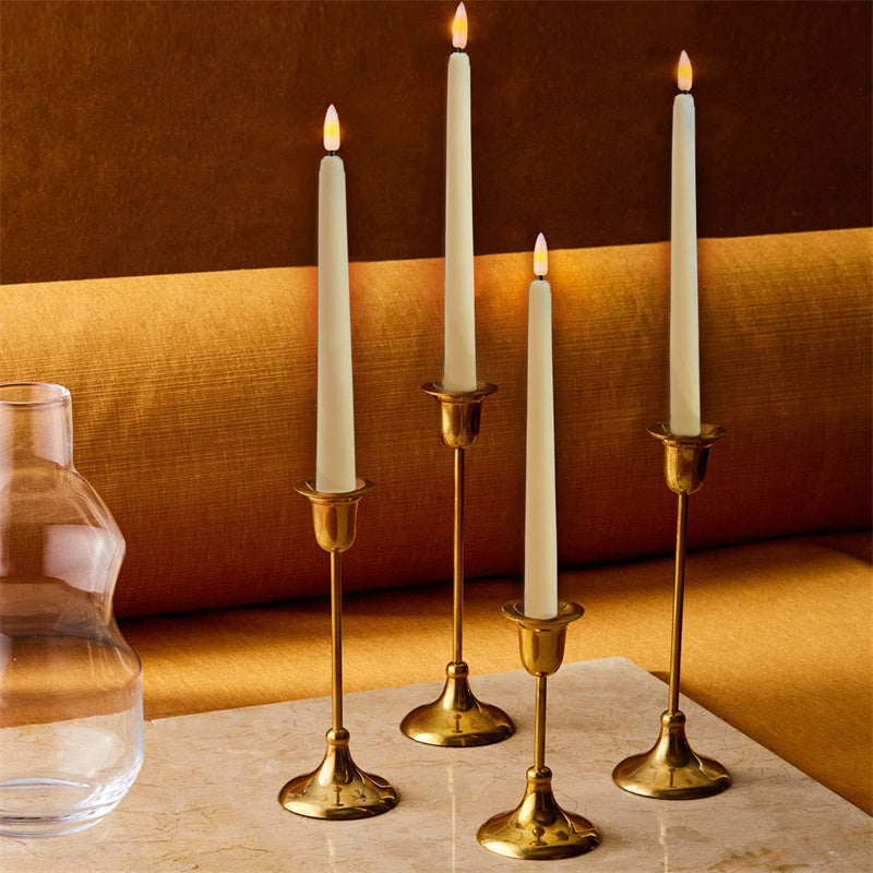 LED Kaars Staand Kunststof 27,5 cm Dimbaar Afstandsbediening Timer Vlamloze Sfeerverlichting Kroonluchter Tafel Decoratie Batterij | Sansoti