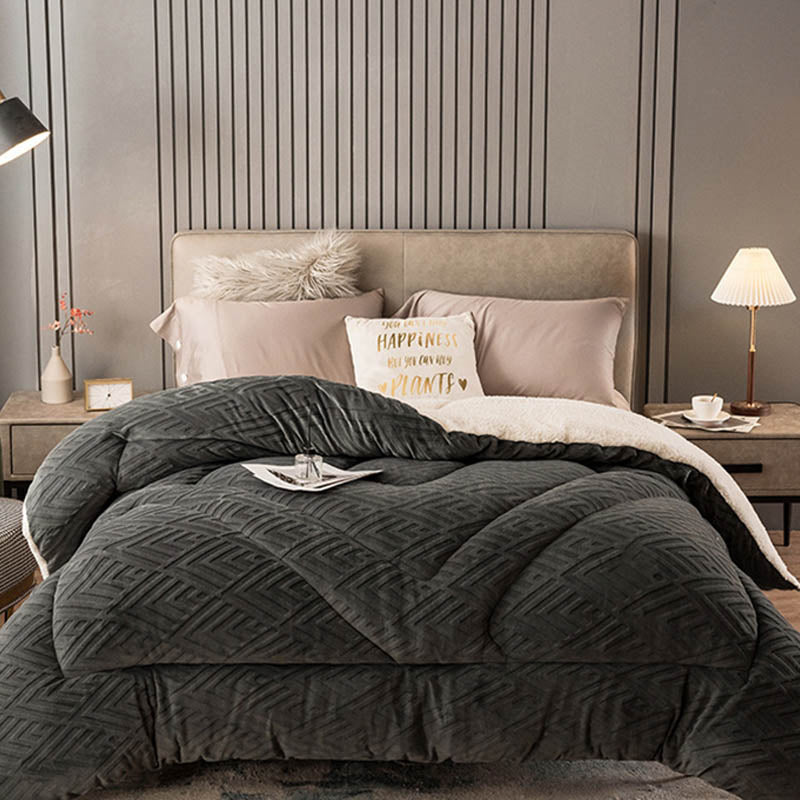 Dikke Sherpa Winterdeken met Quiltkern – Extra Warm, Zacht & Fluffy | Sansoti