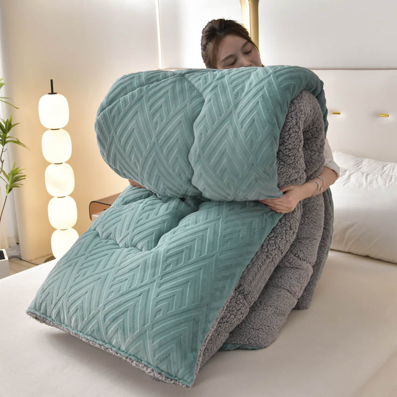 Dikke Sherpa Winterdeken met Quiltkern – Extra Warm, Zacht & Fluffy | Sansoti