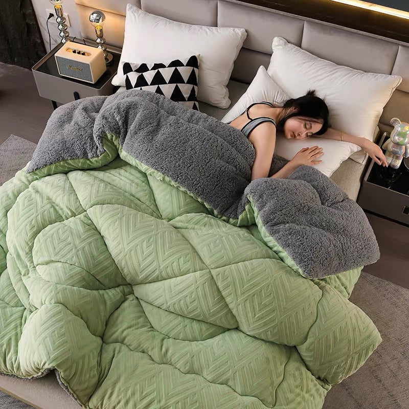 Dikke Sherpa Winterdeken met Quiltkern – Extra Warm, Zacht & Fluffy | Sansoti