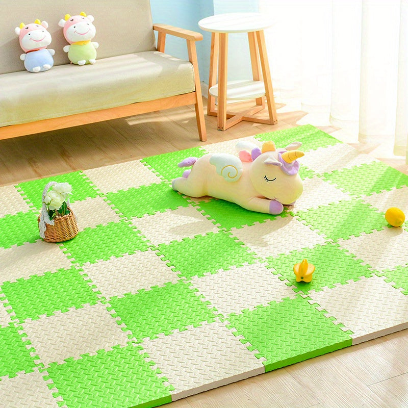 Gekleurde Puzzelmatten voor Kinderen 30x30cm - Set van 10 EVA Schuimtegels | Sansoti