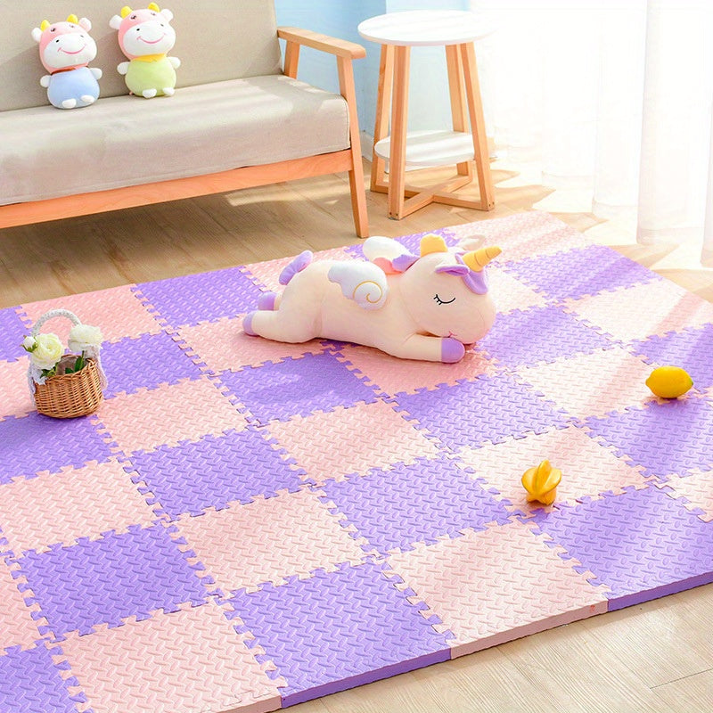 Gekleurde Puzzelmatten voor Kinderen 30x30cm - Set van 10 EVA Schuimtegels | Sansoti
