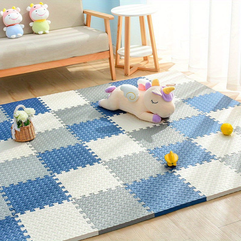 Gekleurde Puzzelmatten voor Kinderen 30x30cm - Set van 10 EVA Schuimtegels | Sansoti