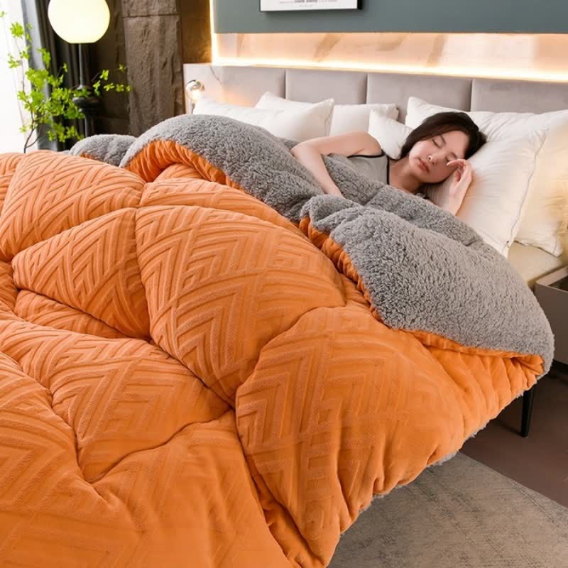Dikke Sherpa Winterdeken met Quiltkern – Extra Warm, Zacht & Fluffy | Sansoti