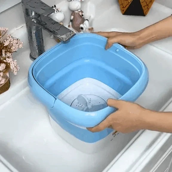 Foldable Mini Washing Machine 3L Compact Portable Washer for Camping and Travel with 3 Wash Programs | Sansoti