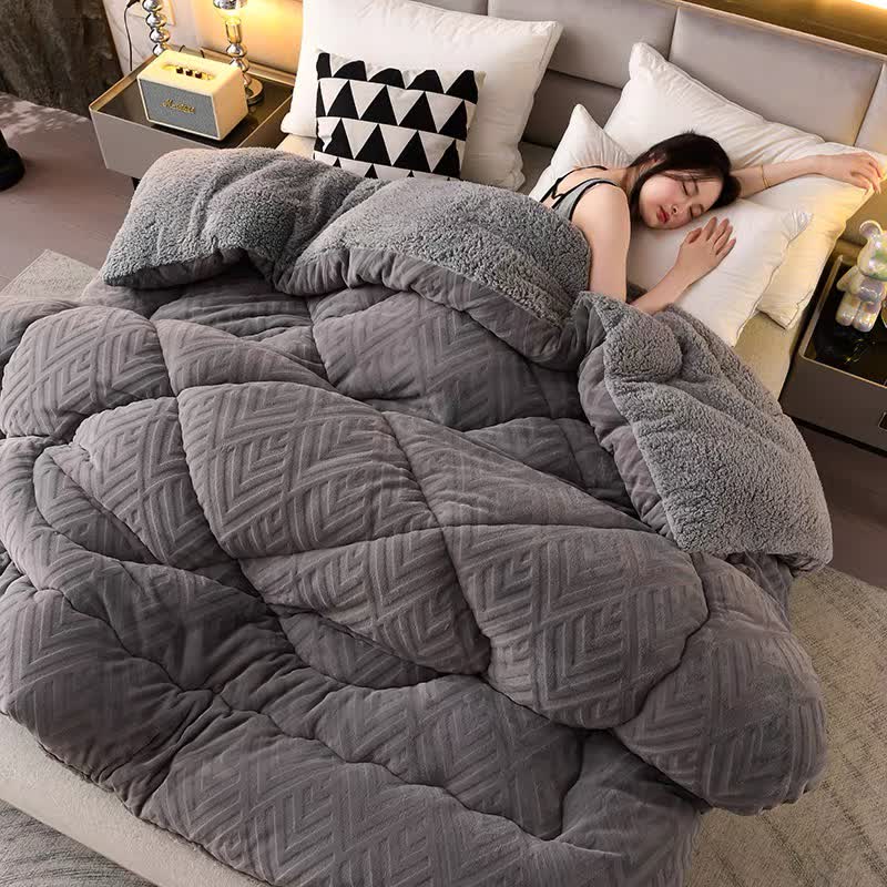 Dikke Sherpa Winterdeken met Quiltkern – Extra Warm, Zacht & Fluffy | Sansoti