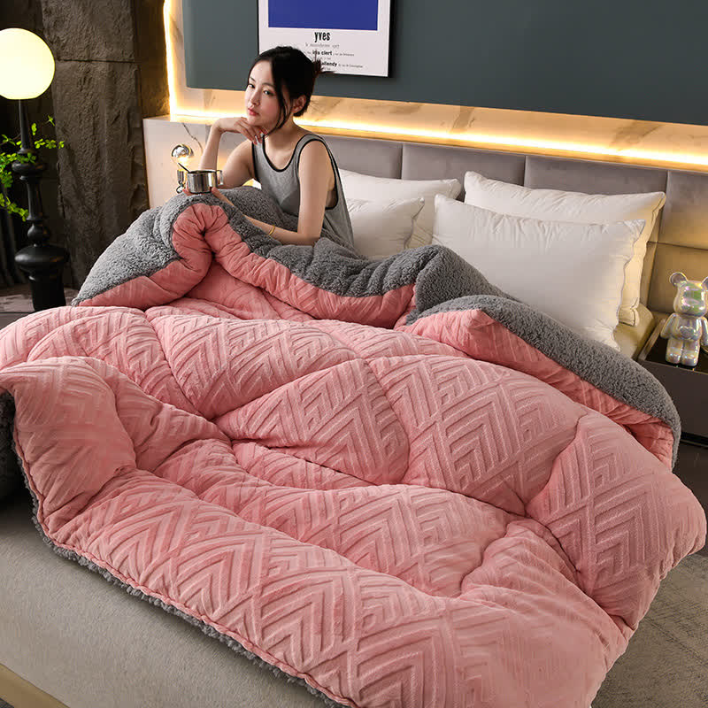 Dikke Sherpa Winterdeken met Quiltkern – Extra Warm, Zacht & Fluffy | Sansoti