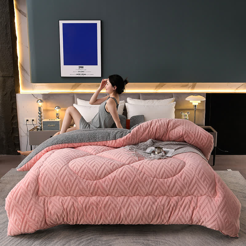 Dikke Sherpa Winterdeken met Quiltkern – Extra Warm, Zacht & Fluffy | Sansoti