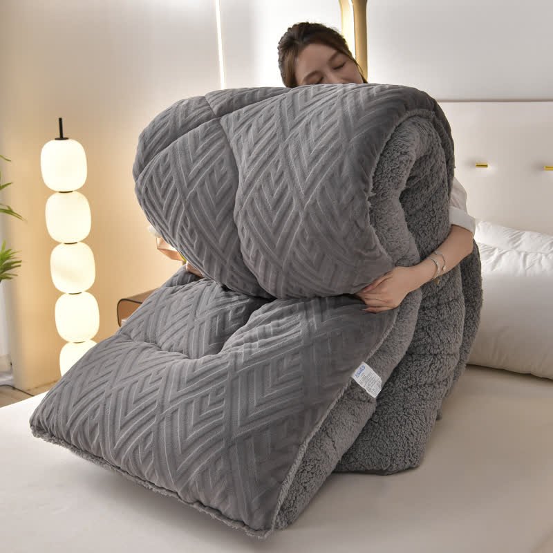 Dikke Sherpa Winterdeken met Quiltkern – Extra Warm, Zacht & Fluffy | Sansoti