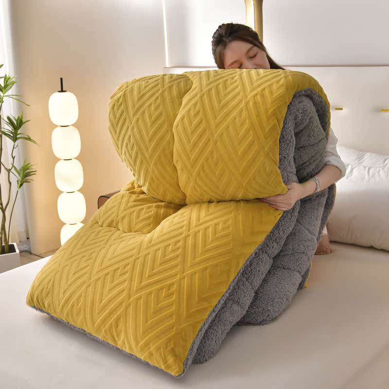 Dikke Sherpa Winterdeken met Quiltkern – Extra Warm, Zacht & Fluffy | Sansoti