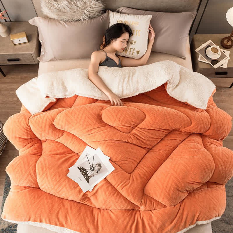 Dikke Sherpa Winterdeken met Quiltkern – Extra Warm, Zacht & Fluffy | Sansoti