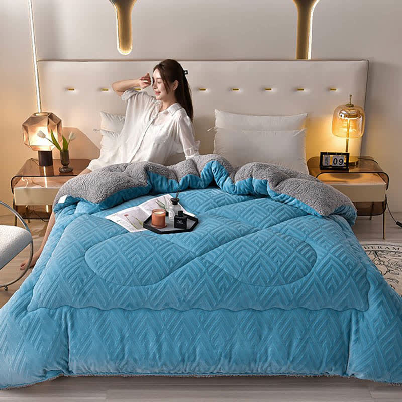 Dikke Sherpa Winterdeken met Quiltkern – Extra Warm, Zacht & Fluffy | Sansoti