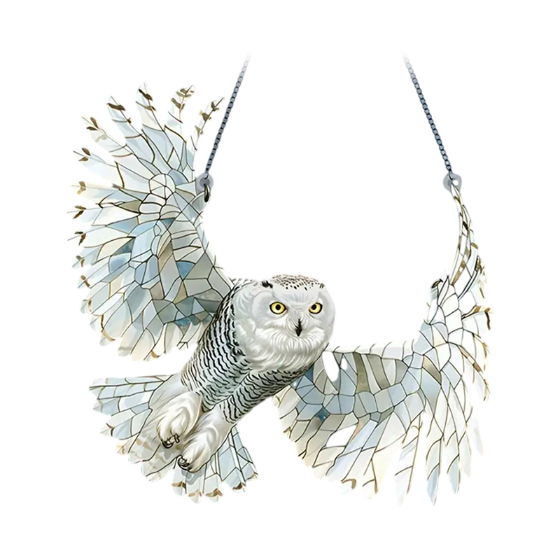 Zawieszka okienna z kolibrem, akrylowe kolorowe szkło, 20 × 20 cm, dekoracja z ptakiem, łapacz słońca, pryzmat świetlny, dekoracja okienna | Sansoti