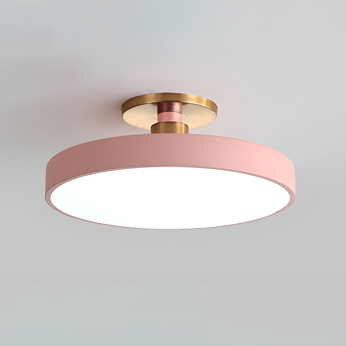 Isla Plafondlamp — Ronde Flush-Mount LED Plafonnière met Zwart Metalen Armatuur en Witte Diffuser | Ideaal voor Eetkamers, Kantoren en Moderne Interieurs | Verkrijgbaar in Zes Kleuren | Sansoti