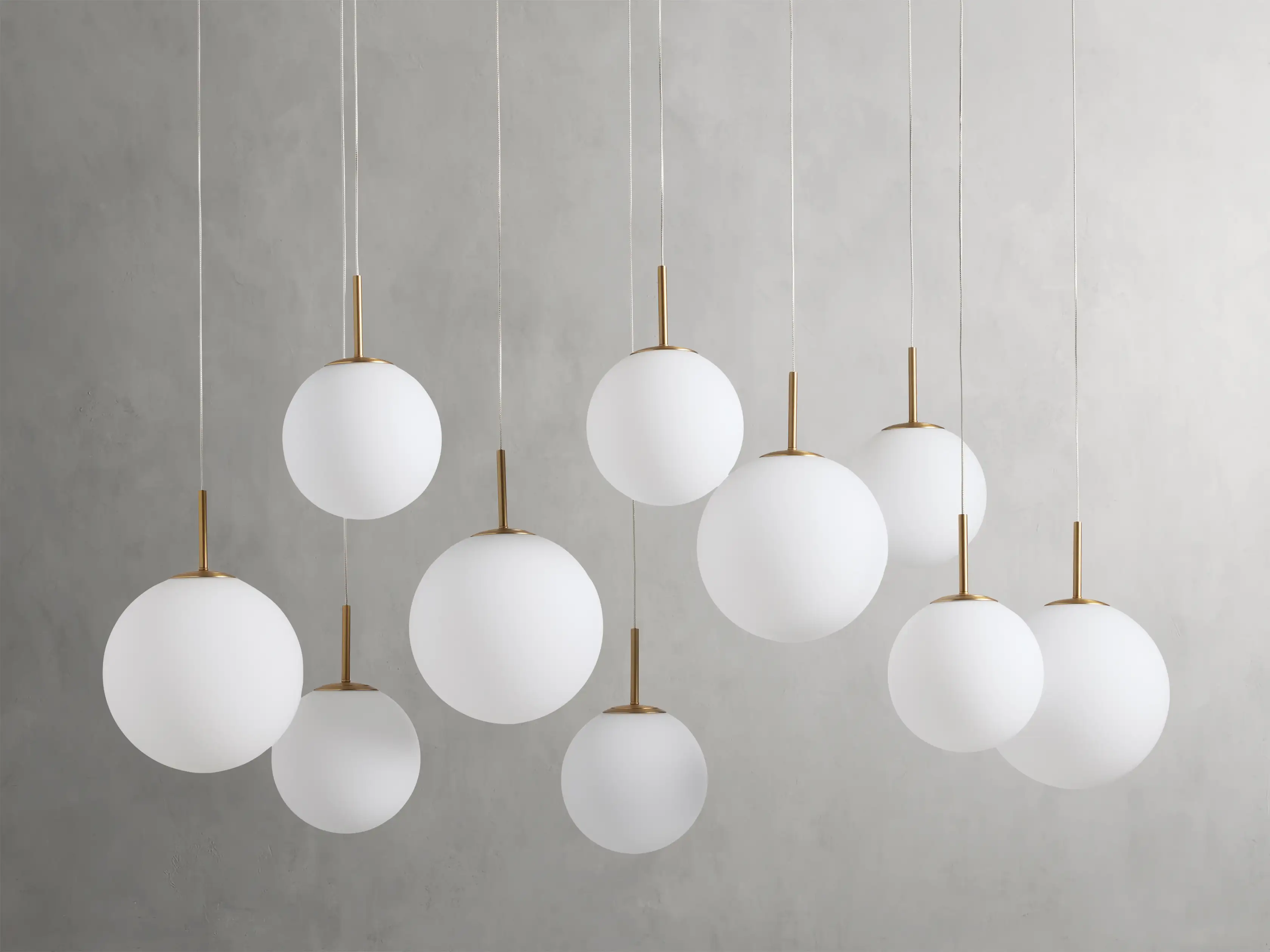 Moderne Lineaire Kroonluchter met Glazen Bollen LED-verlichting voor Eetkamer Woonkamer Eettafel Hangverlichting | Sansoti