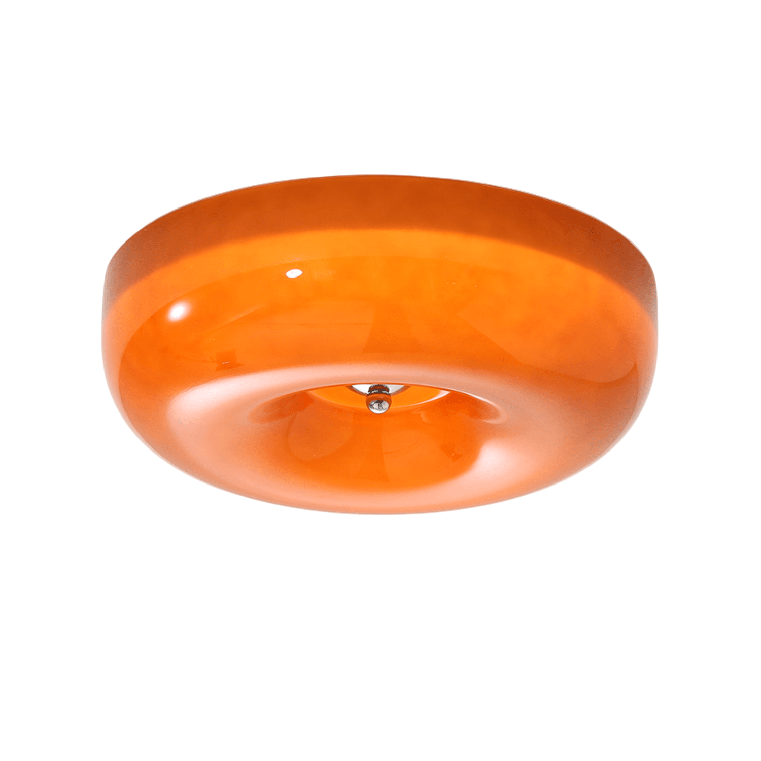 Deckenleuchte Glas LED Metall Weiß Wohnzimmer Schlafzimmer Flur Runde Glas-Deckenlampe Moderne Deckenleuchte | Restfield