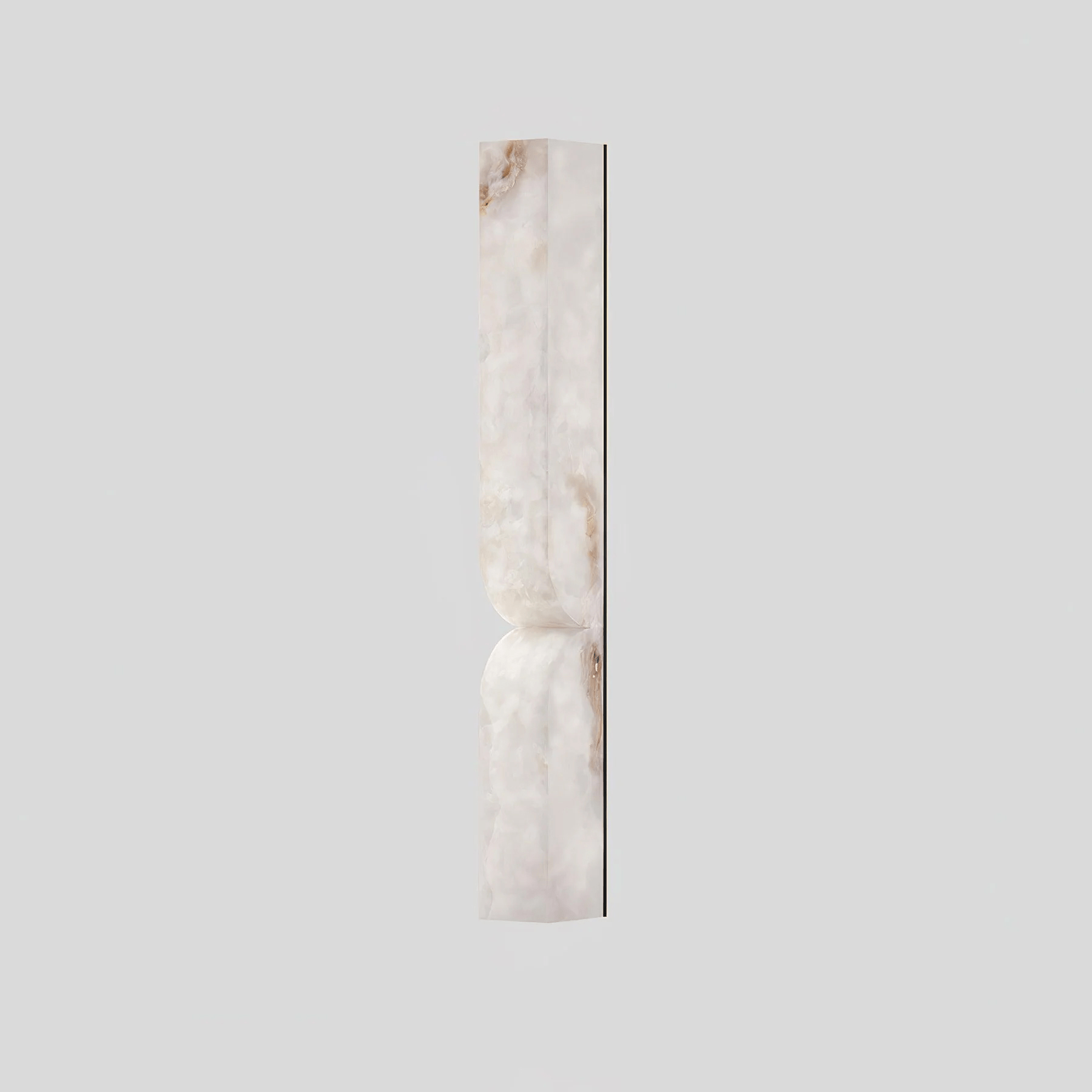Natuursteen Wandlamp – Massief Alabaster met Organische Vormgeving & Warm Licht | Sansoti