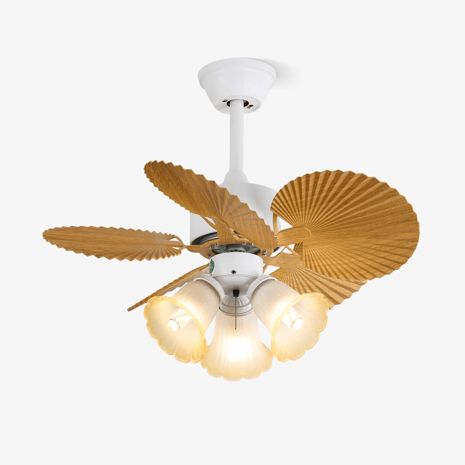 Vintage Plafondventilator Aurelia met Verlichting en Hout – Ø80×30cm 35W LED | Sansoti