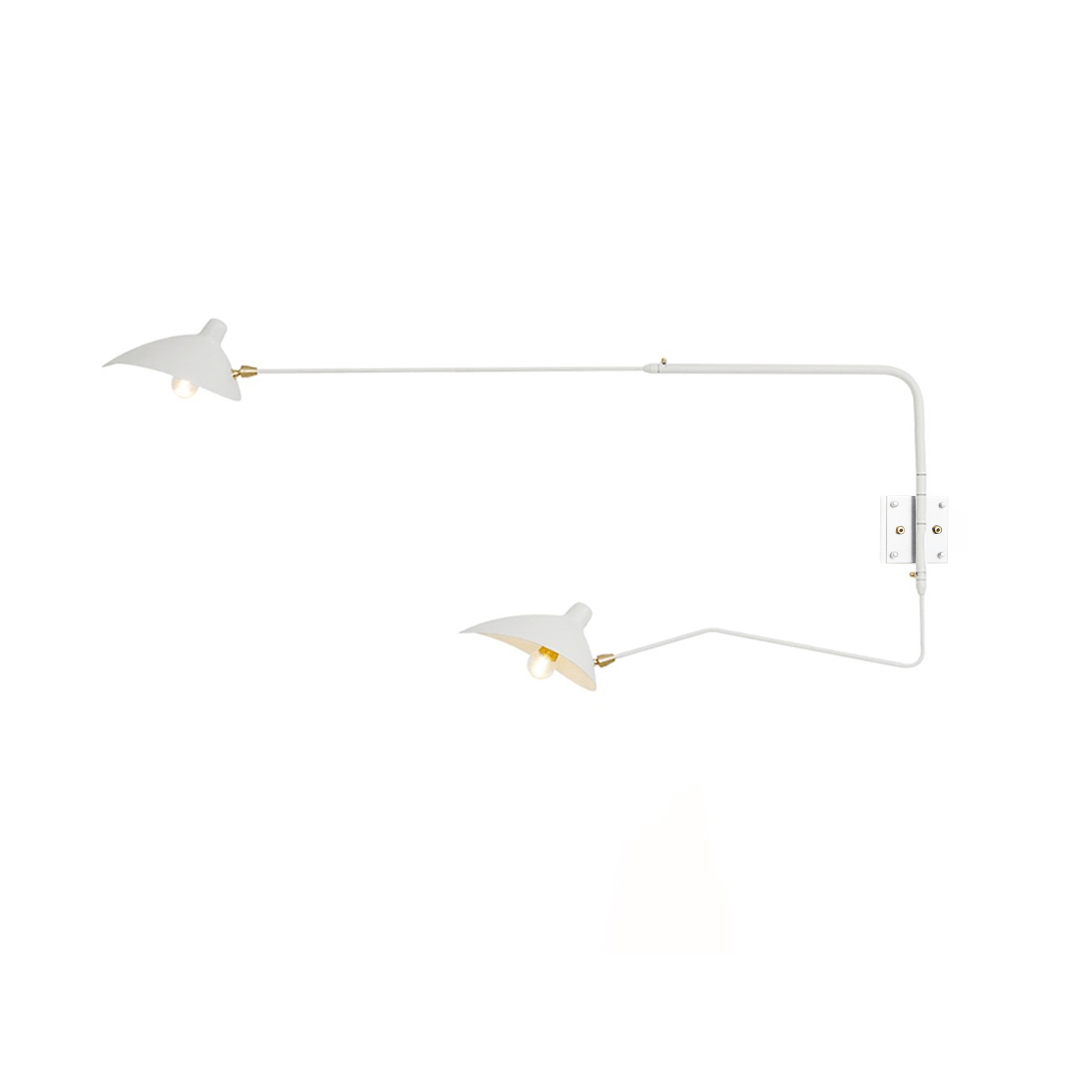 Wandlamp Verstelbaar Staal 1-Kops / 2-Kops 60-140 cm Modern Design Metaal Messing Chroom E26/E27 Fitting Instelbare Kap Richtbaar Licht Interieur | Sansoti