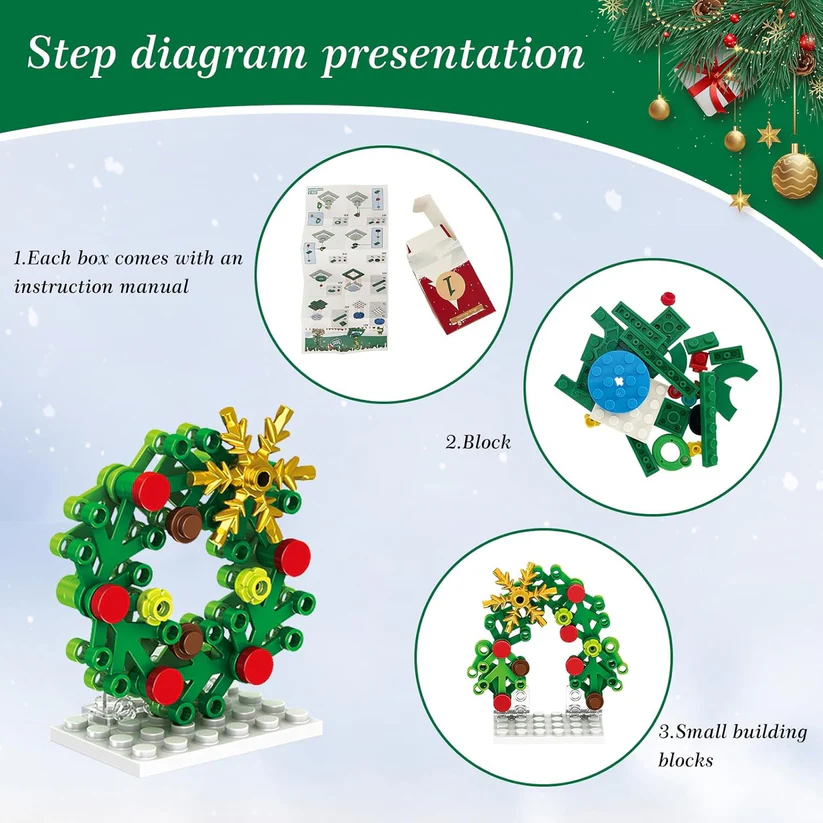 Adventskalender Bouwblokken 24 Dagen Kerstdorp Winterthema Creatief Constructiespeelgoed Kerst December Kinderen | Sansoti
