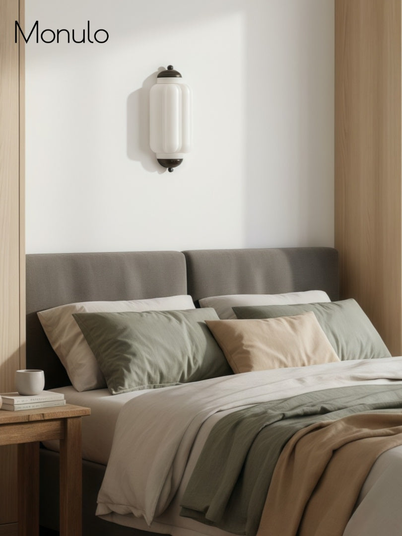 Wandlamp Melkglas voor Slaapkamer Gang Scandinavische Stijl | Sansoti