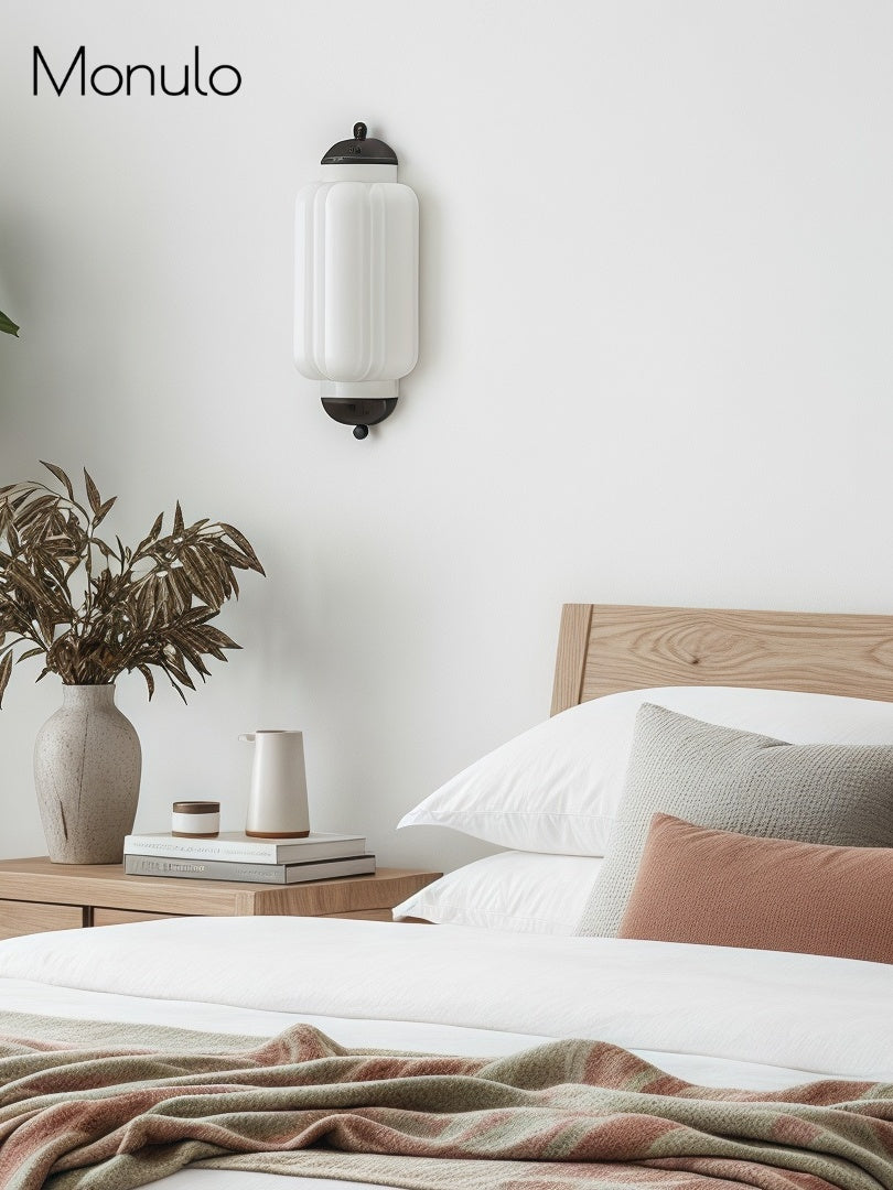 Wandlamp Melkglas voor Slaapkamer Gang Scandinavische Stijl | Sansoti