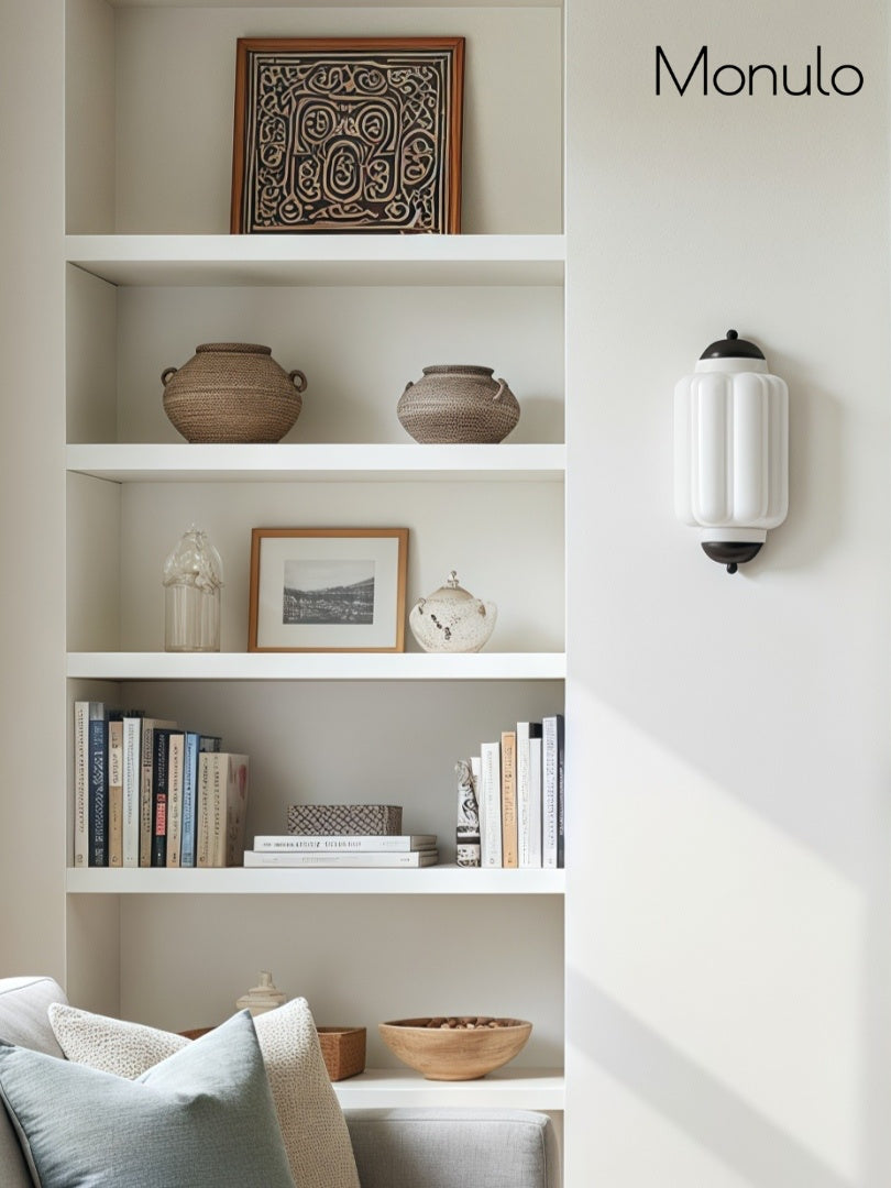 Wandlamp Melkglas voor Slaapkamer Gang Scandinavische Stijl | Sansoti