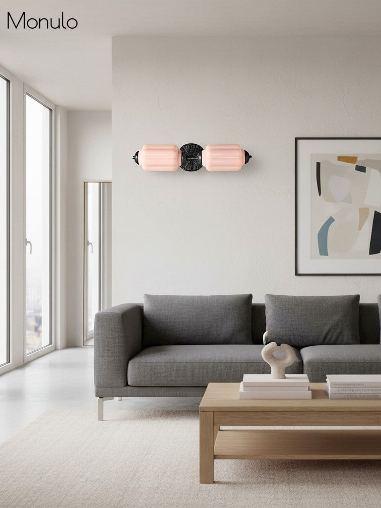 Vintage Glazen Wandlamp Horizontaal Model Eloise Lichtbron voor Woonkamer en Gang | Sansoti