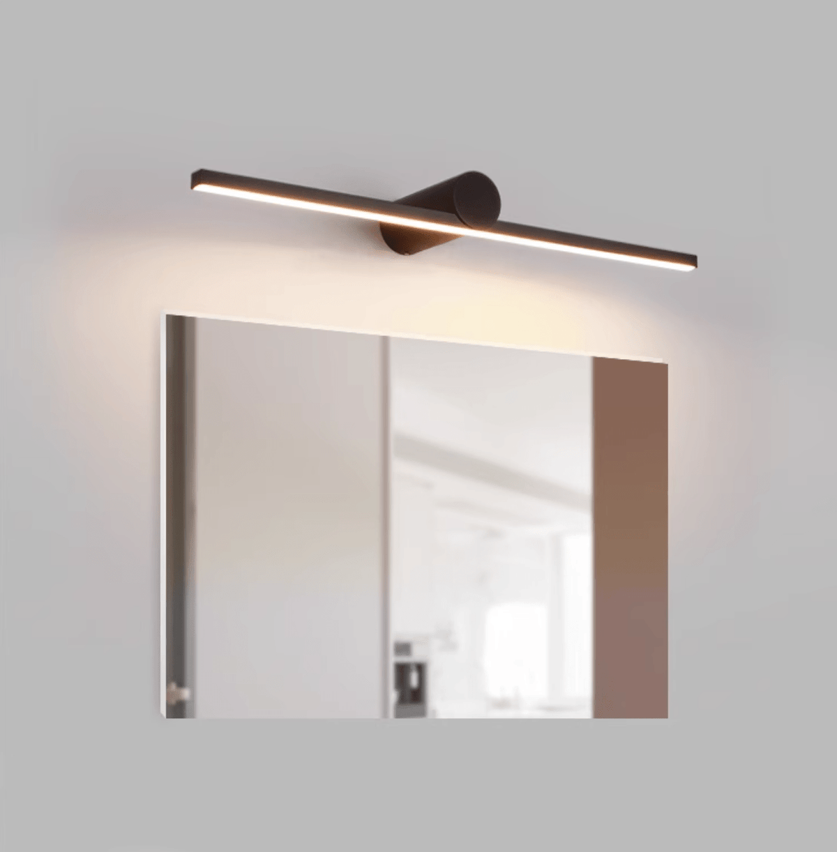 Rechargeable LED wall lamp with remote control, touch sensor, dimmable, 60-120cm, matte black, ambient wall lighting | Sansoti
