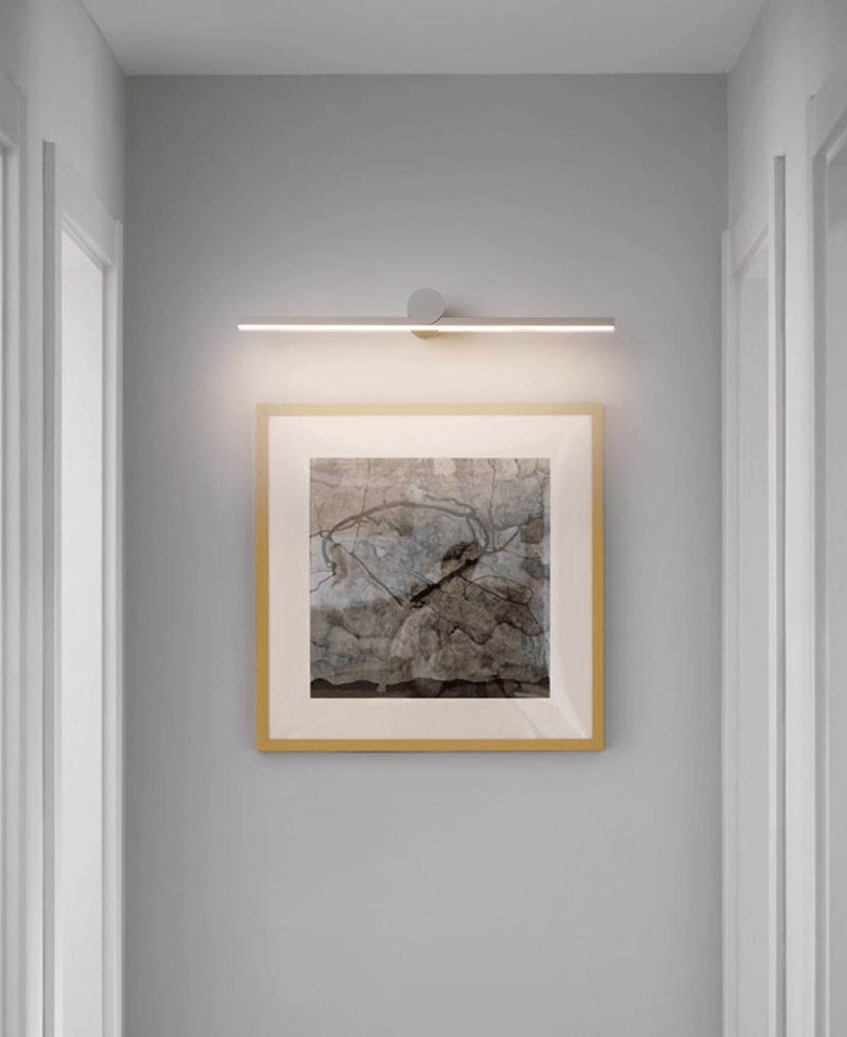 Rechargeable LED wall lamp with remote control, touch sensor, dimmable, 60-120cm, matte black, ambient wall lighting | Sansoti