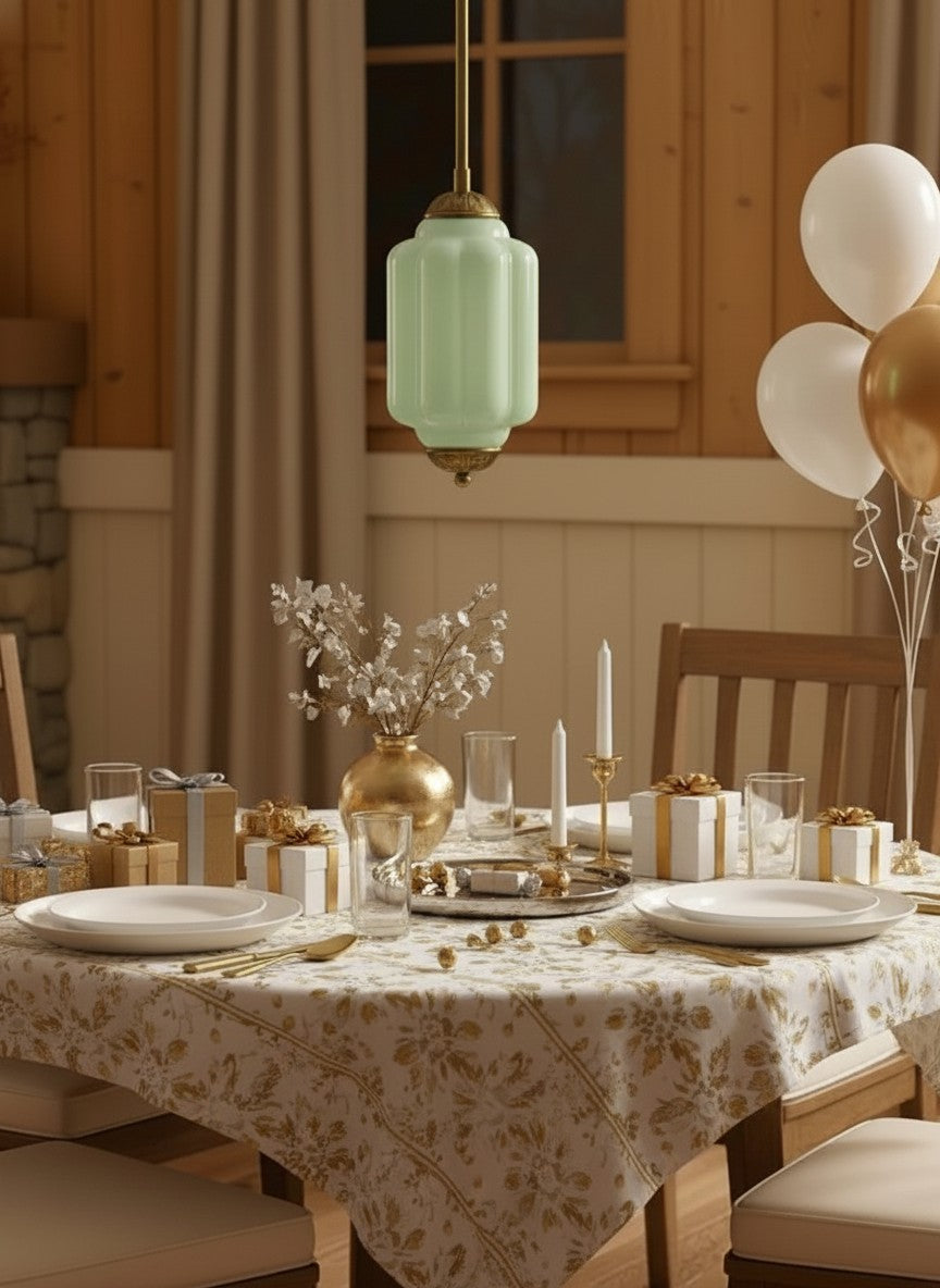 Vintage Melkglazen Hanglamp met Gegolfde Rand – Scandinavische Sfeerverlichting voor Keuken en Slaapkamer | Sansoti