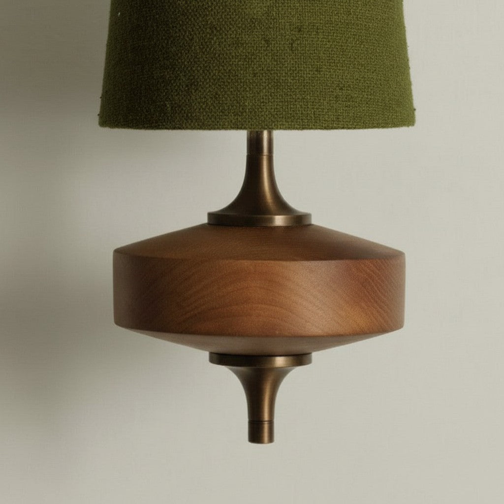 Retro Wandlamp met Stoffen Kap – Vintage Verlichting voor Slaapkamer | Sansoti